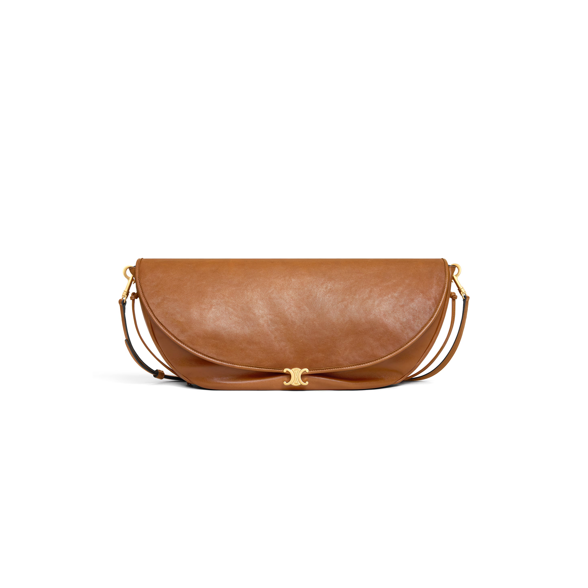 ce1i*e halfmoon soft triomphe bag in S*pple shiny lambskin 124142t88.gfy5 (46*19*10cm)